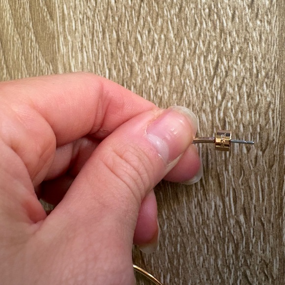 Michael Kors Rose Gold Hoop Earrings - Picture 3 of 3